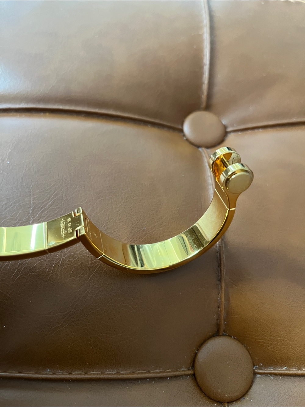 Hermes Blue Enamel and Gold Bracelet - Picture 12 of 15